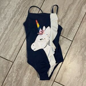 Unicorn Kids Swimwear - Navy and White